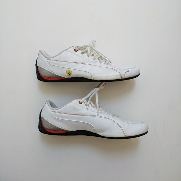 Men's White Puma Ferrari Sneakers Size 11 - Picture 3 of 9